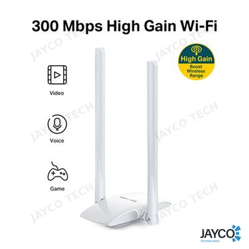 Mercusys MW300UH 300Mbps High Gain Wireless USB Adapter