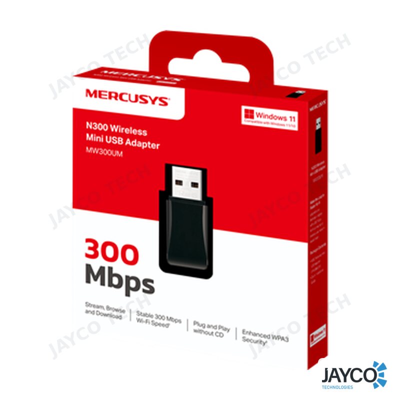 Mercusys MW300UM N300 Wireless Mini USB Adapter