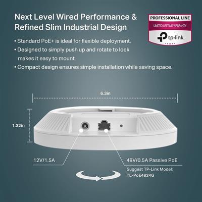 TP-Link EAP650 AX3000 Ceiling Mount WiFi 6 Access Point
