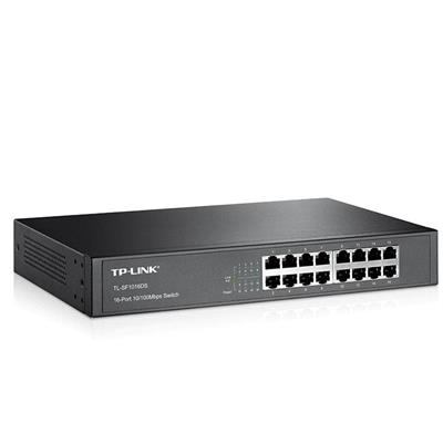 TP-Link TL-SF1016DS 16 Port 10/100Mbps Fast Ethernet Switch Plug & Play Desktop/Rackmount